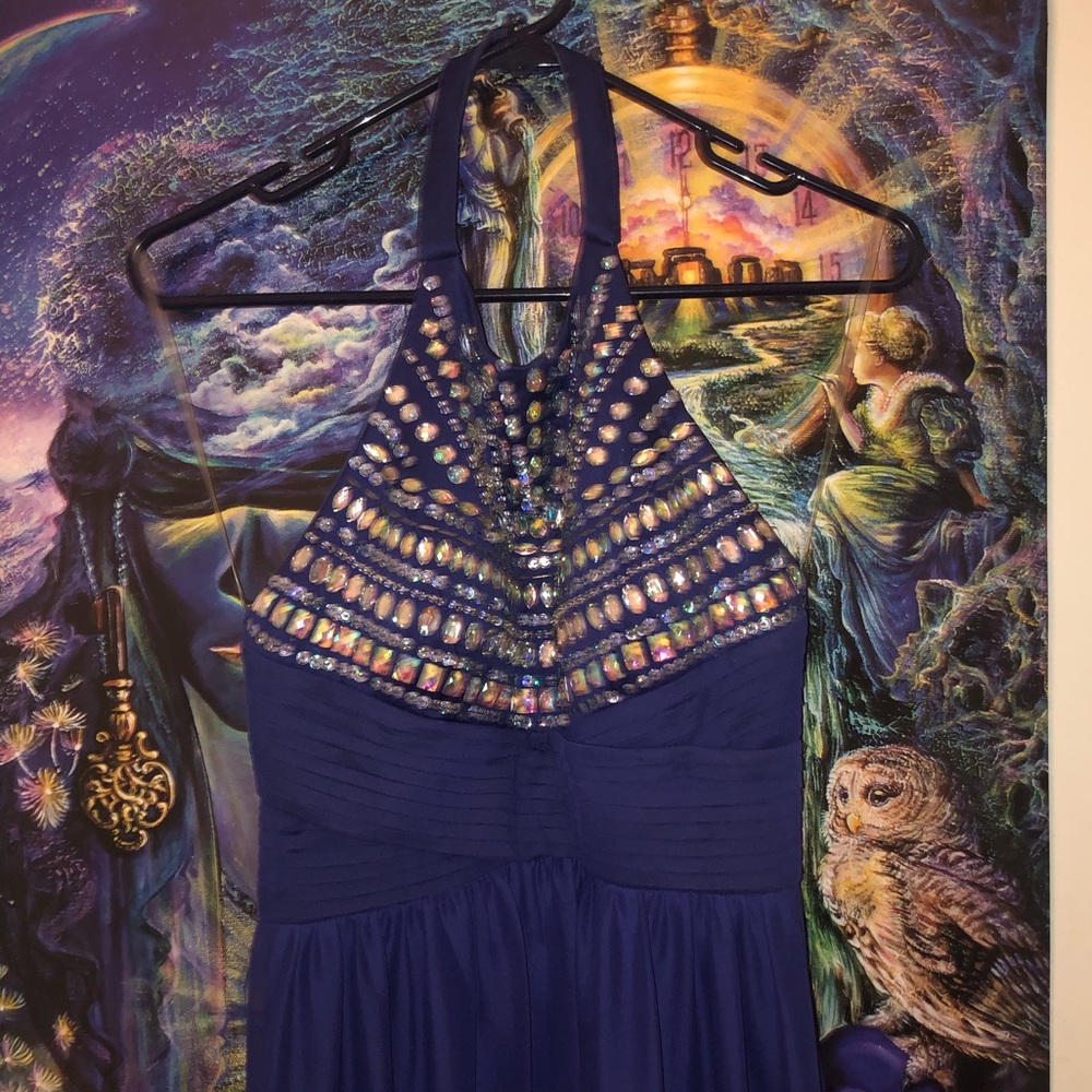 Purple Sequin Prom Dress